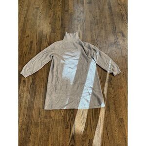 WAYF Sweater Dress Ribbed‎ Gray Size XL Turtleneck Zip